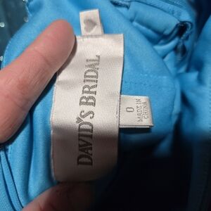 NWOT David's Bridal Blue Dress